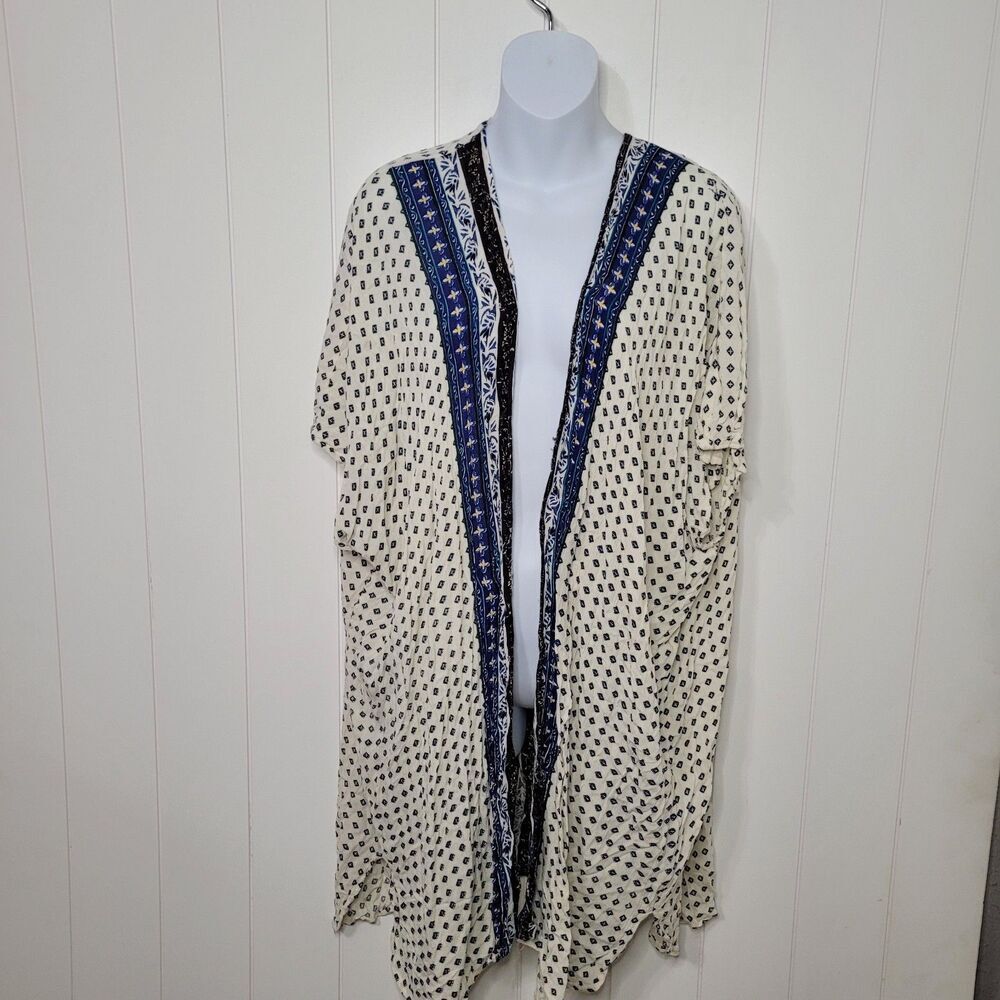 Angie Cardigan Kimono Womens Medium Boho Hippie Floral